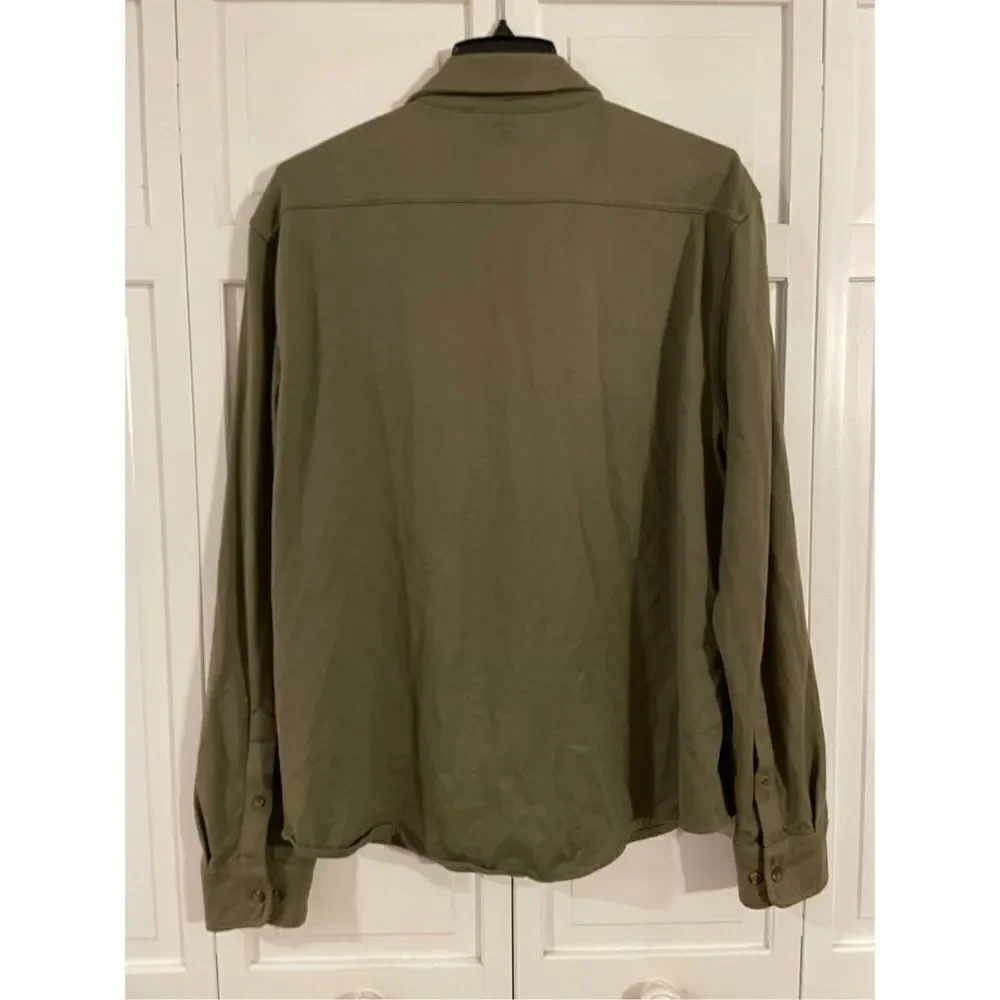 Banana Republic olive green utility button down large
